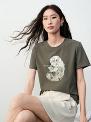 Women's Casual Embroidered Short-Sleeve T-shirt