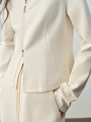 Women's Casual Sporty Solid Stand-Collar Sweatshirt