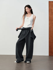 Women's Casual Sporty Solid Curved-Leg Pants