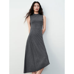 Women's Elegant Slant-Hem Knit Tank Dress
