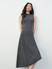 Women's Elegant Slant-Hem Knit Tank Dress
