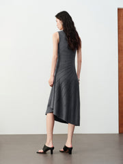 Women's Elegant Slant-Hem Knit Tank Dress