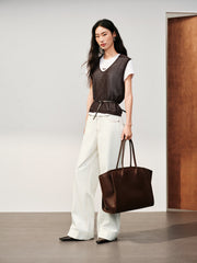 Women's Casual Detachable-Sleeve Knit Top