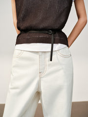 Women's Casual Detachable-Sleeve Knit Top