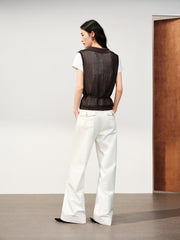 Women's Casual Detachable-Sleeve Knit Top