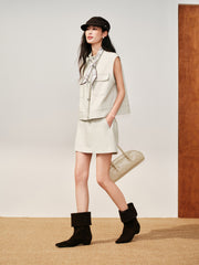 Women's Cargo High-Waisted A-Line Skirt