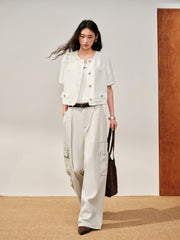 Women's Chanel-Style Short-Sleeve Cardigan