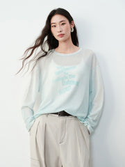 Women's Casual Gradient Letter-Print Cover-Up