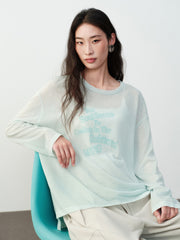 Women's Casual Gradient Letter-Print Cover-Up