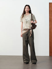 Women's Casual Embroidered Short-Sleeve T-shirt