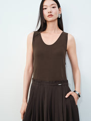 Women's Elegant Paneled Pleated Dress