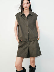Women's Casual Cargo-Style Vest