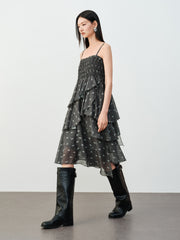 Women's Elegant Camisole Ruffle Tiered Dress