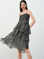 Women's Elegant Camisole Ruffle Tiered Dress