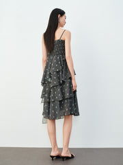Women's Elegant Camisole Ruffle Tiered Dress