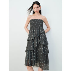 Women's Elegant Camisole Ruffle Tiered Dress