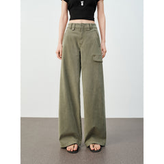 Women's Casual Straight-Leg Cargo Jeans