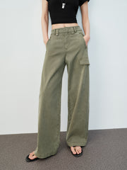 Women's Casual Straight-Leg Cargo Jeans