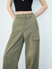 Women's Casual Straight-Leg Cargo Jeans