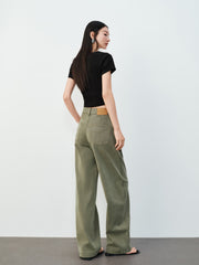 Women's Casual Straight-Leg Cargo Jeans