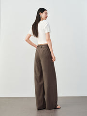 Women's Casual Straight-Wide Leg Tencel Pants