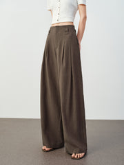 Women's Casual Straight-Wide Leg Tencel Pants