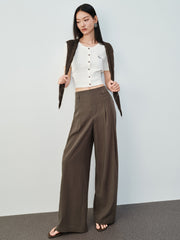 Women's Casual Straight-Wide Leg Tencel Pants