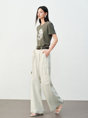 Women's Cargo Wide-Leg Pants