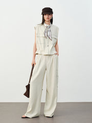 Women's Cargo Wide-Leg Pants