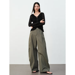 Women's Casual Cargo-Style Curved-Leg Pants