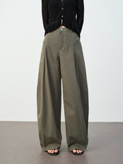 Women's Casual Cargo-Style Curved-Leg Pants