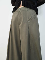 Women's Casual Cargo-Style Curved-Leg Pants