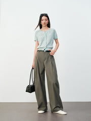Women's Casual Cargo-Style Curved-Leg Pants
