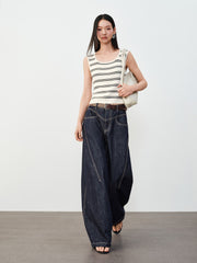 Women's Casual Striped Knit Tank Top