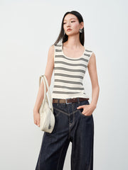 Women's Casual Striped Knit Tank Top