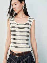 Women's Casual Striped Knit Tank Top