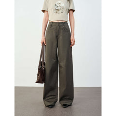 Women's Casual Wide-Leg Straight Jeans