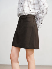 Women's Casual Commuter High-Waist A-Line Skirt