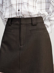 Women's Casual Commuter High-Waist A-Line Skirt