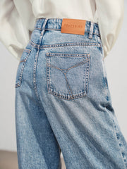 Women's Casual Sparkle Meteor Wide-Leg Jeans