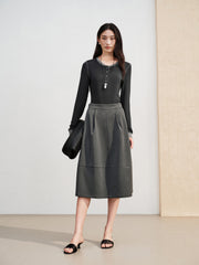 Women's Commuter Cocoon High-Waist Tulip Skirt