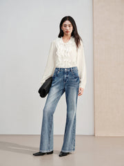 Women's Casual High-Rise Bootcut Jeans