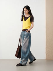 Women's Caramel Tencel-Mix Tee & Bottoms Set