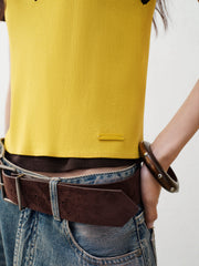 Women's Caramel Tencel-Mix Tee & Bottoms Set