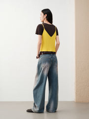 Women's Caramel Tencel-Mix Tee & Bottoms Set