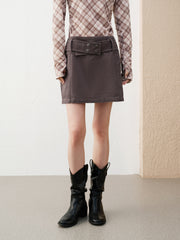 Women's Casual Corset-Waist Denim Mini Skirt