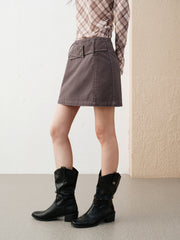 Women's Casual Corset-Waist Denim Mini Skirt
