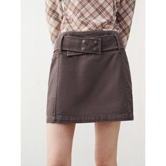 Women's Casual Corset-Waist Denim Mini Skirt