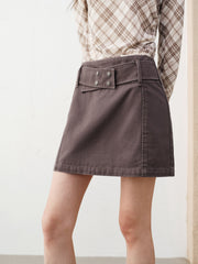Women's Casual Corset-Waist Denim Mini Skirt