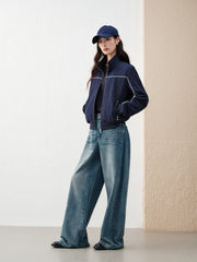 Women's Intellectual-Style Cropped Hoodie Jacket